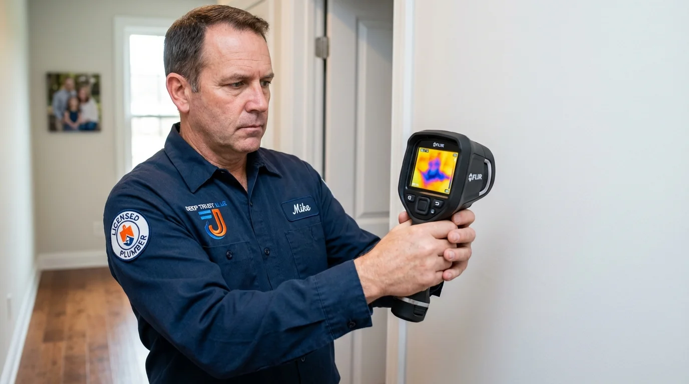 Thermal imaging leak detection by Johns Plumbing LLC in Corning